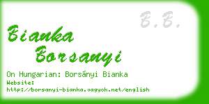 bianka borsanyi business card