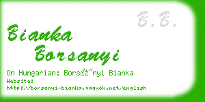 bianka borsanyi business card